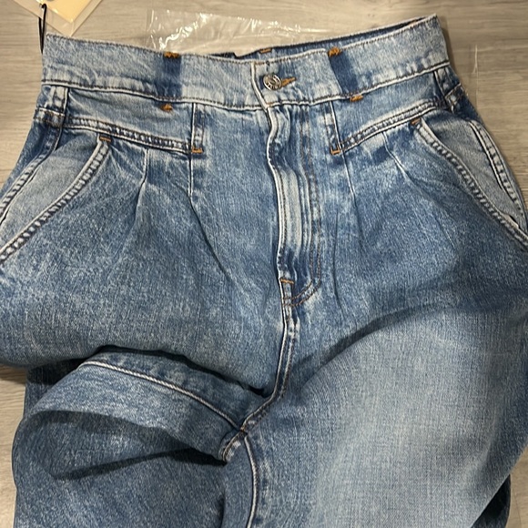 - GRLFRND Morgan High Rise Pleated Wide Leg Jeans 100% Cotton Size 26 - Picture 9 of 11